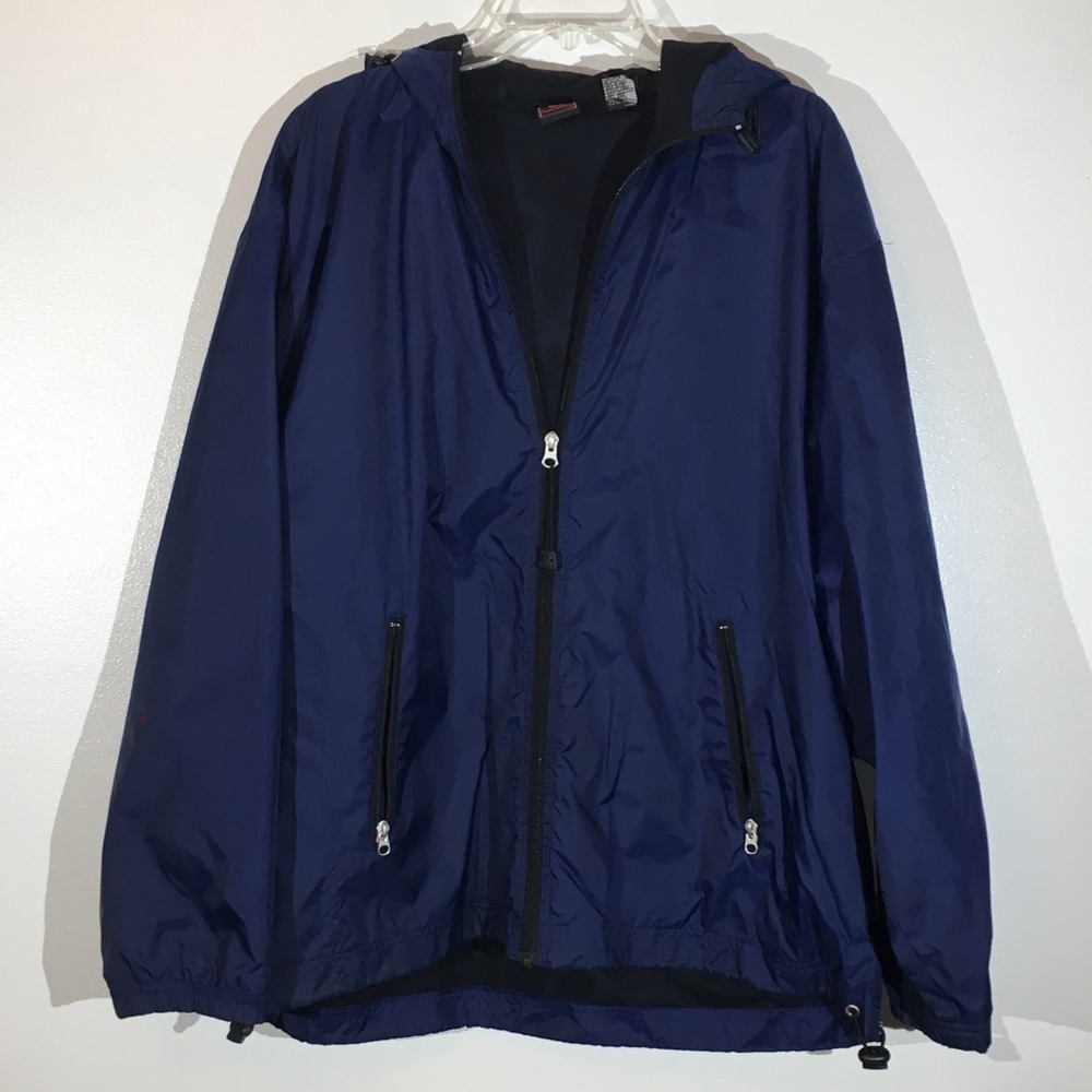 Footlocker Navy Blue Nylon Windbreaker Jacket - L